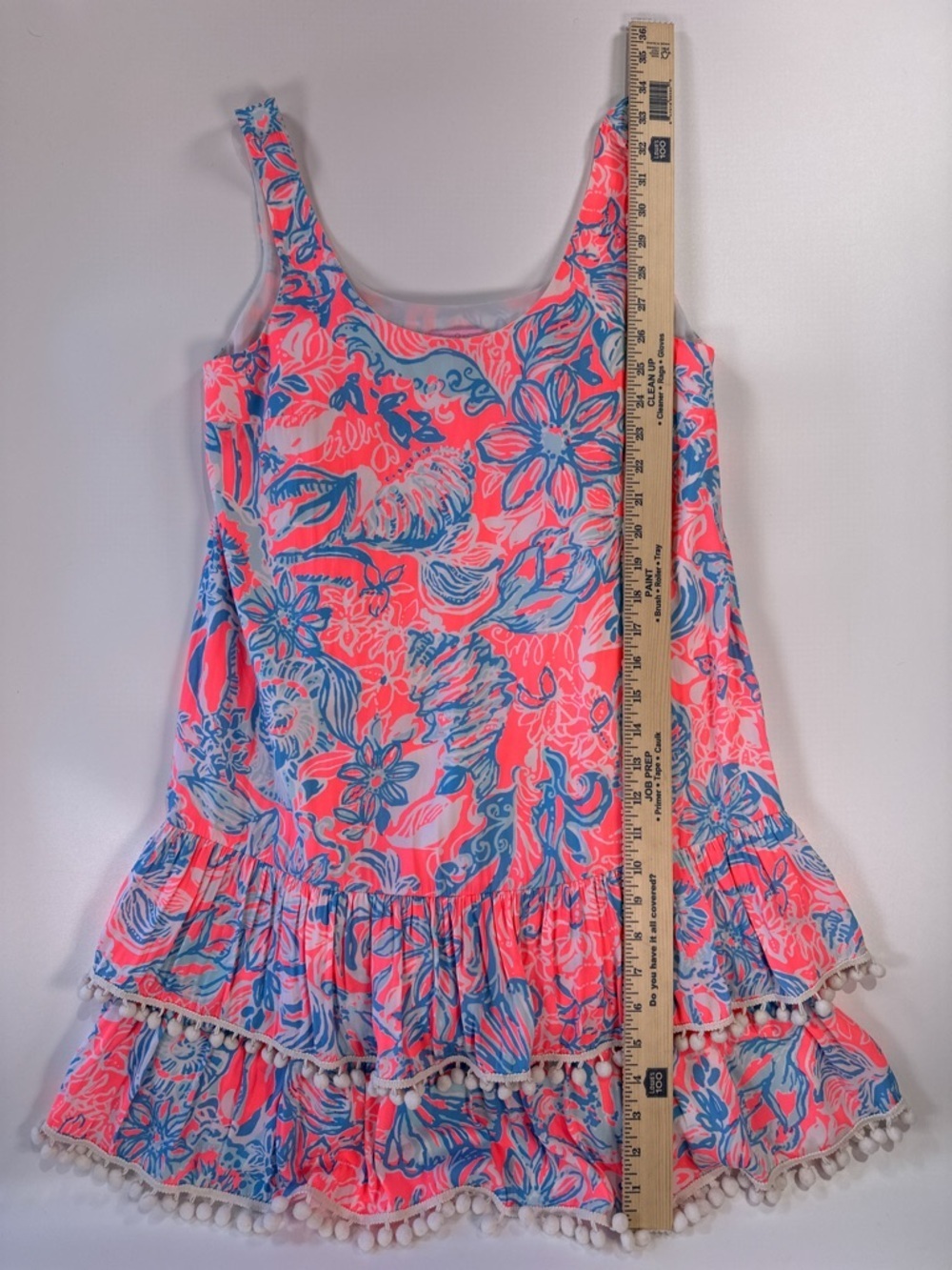Lilly Pulitzer Women’s Nastashia Dress Coral Blue Ruffle Hem XS - Picture 14 of 14